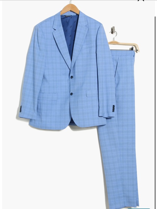 Nautica Other - Nautica Light Blue Plaid Two-Piece Suit brand new (not worn)